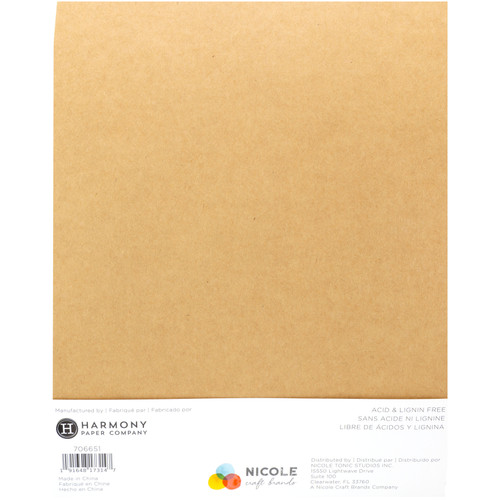 Harmony Hues 65# Cardstock 8.5"X11" 100/Pkg-Kraft - A50022P5-G15NP Harmony Hues 65# Cardstock 8.5"X11" 100/Pkg-Kraft - A50022P5-G15NP