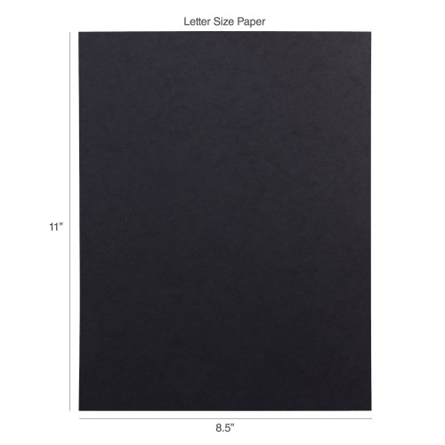 Harmony Hues 110# Cardstock 8.5"X11" 50/Pkg-Midnight Black - A50022PK-G15P0