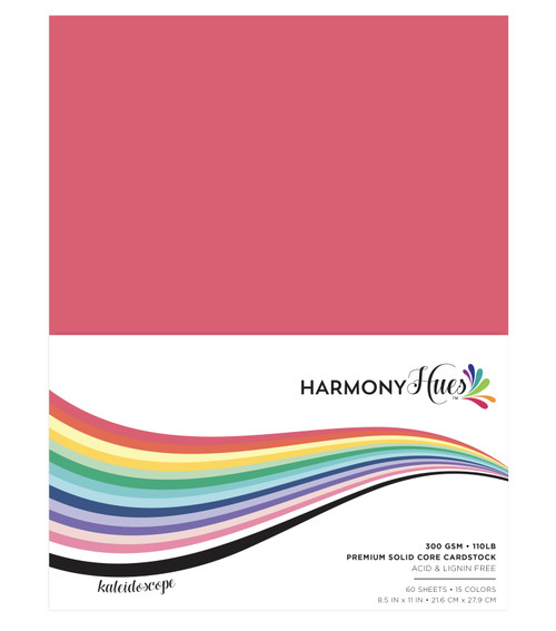 Harmony Hues 110# Cardstock 8.5"X11" 60/Pkg-Kaleidoscope 5A0022PD-1G5P8 - 726465507587
