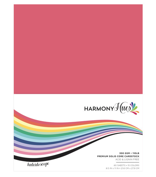 Harmony Hues 110# Cardstock 8.5"X11" 60/Pkg-Kaleidoscope A50022PD-G15P8 - 726465507587