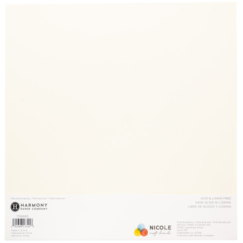 Harmony Hues 65# Cardstock 12"X12" 50/Pkg-Neutral - A50022PX-G15PS Harmony Hues 65# Cardstock 12"X12" 50/Pkg-Neutral - A50022PX-G15PS