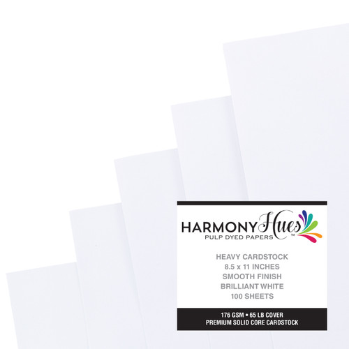 Harmony Hues 65# Cardstock 8.5"X11" 100/Pkg-Brilliant White - A50022NW-G15PV Harmony Hues 65# Cardstock 8.5"X11" 100/Pkg-Brilliant White - A50022NW-G15PV