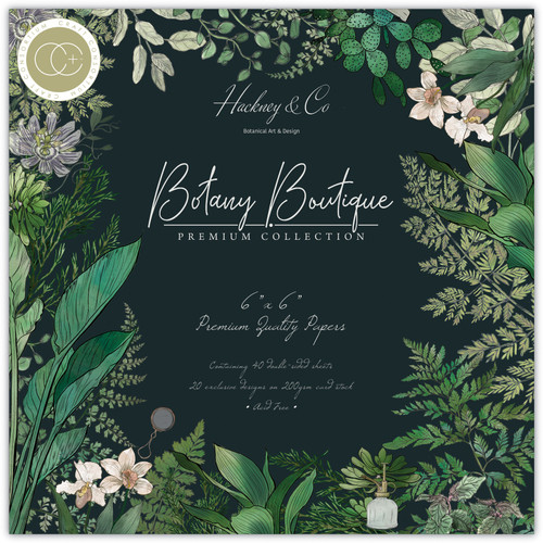 Craft Consortium Double-Sided Paper Pad 6"X6" 40/Pkg-Botany Boutique 5A0023C9-1G6C8 - 5060921932212