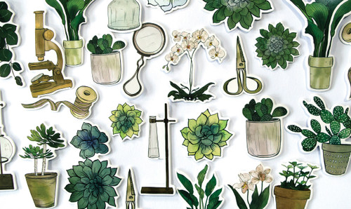 Craft Consortium Chipboard Ephemera 29/Pkg-Botany Boutique - 5A0023CC-1G6CK