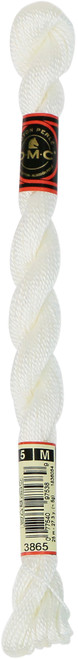 DMC Pearl Cotton Skein Size 5 27.3yd-Winter White 115 5-3865 - 077540975389