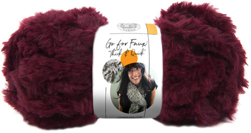 Lion Brand Go For Faux Thick & Quick Yarn-Red Panda 323-207 - 023032025353