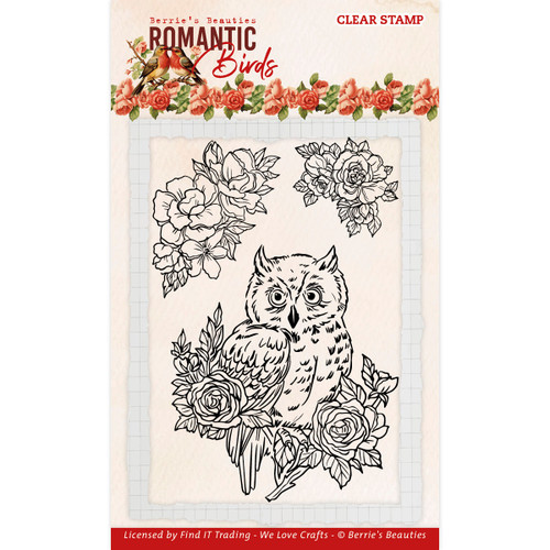 2 Pack Find It Trading Berries Beauties Clear Stamps-Owl, Romantic Birds 5A00274N-1G9GN - 8718715138445