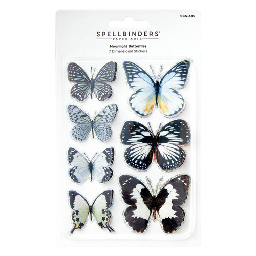 3 Pack Spellbinders Timeless Stickers-Moonlight Butterflies 5A0026WQ-1G9BB - 810146543138