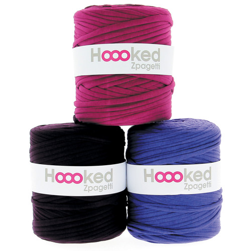 3 Pack Hoooked Zpagetti YarnPurple shades ZP00-G195N - 8718503944913