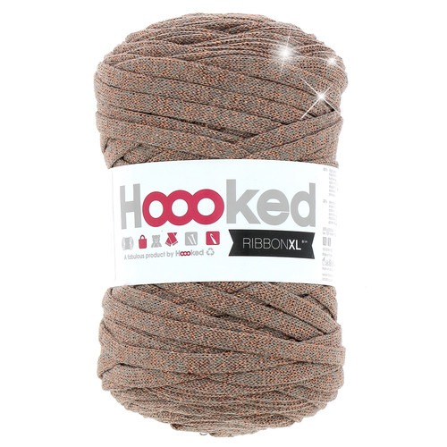 3 Pack - Hoooked Ribbon XL Lurex- Copper Wood - 5A0026PT-1G95C - 8719874831079