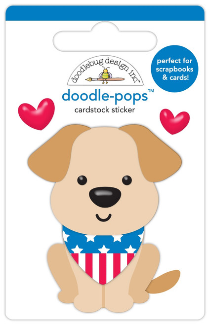 6 Pack Doodlebug Doodle-Pops 3D Sticker-Patriotic Puppy, Hometown USA 5A0026TS-1G998 - 842715085077