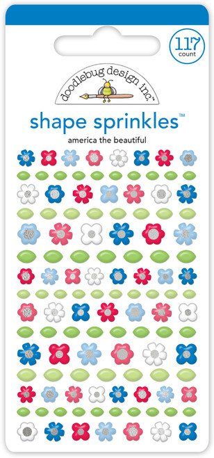 3 Pack Doodlebug Sprinkles Adhesive Enamel Shapes-America The Beautiful, Hometown USA 5A0026VH-1G99J - 842715085008