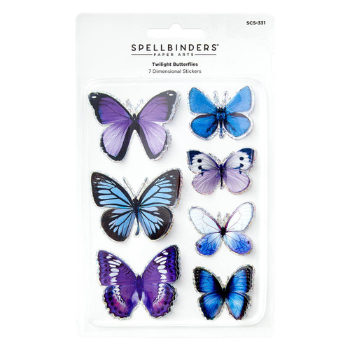 3 Pack Spellbinders Timeless Stickers-Twilight Butterflies 5A0026W9-1G9BG - 810146543107