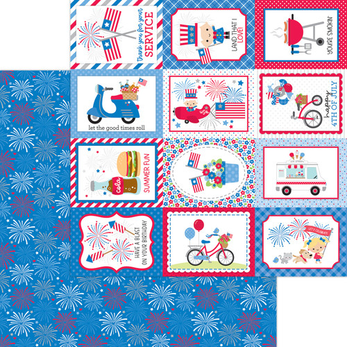 25 Pack Hometown USA Double-Sided Cardstock 12"X12"-Summer Celebration 5A0026W2-1G99K - 842715085398