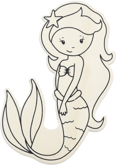 12 Pack - CousinDIY MDF Shape-Mermaid - 30074570 - 037015745701