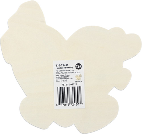 12 Pack - CousinDIY MDF Shape-Heart Butterfly - 33572480