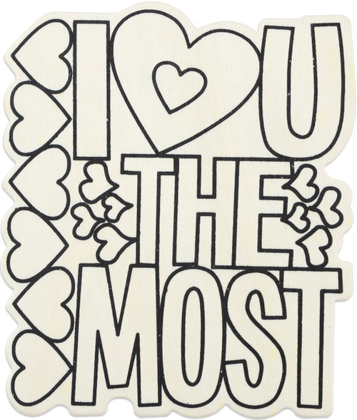 12 Pack - CousinDIY MDF Shape-I Heart You Most - 33573221 - 037015732213