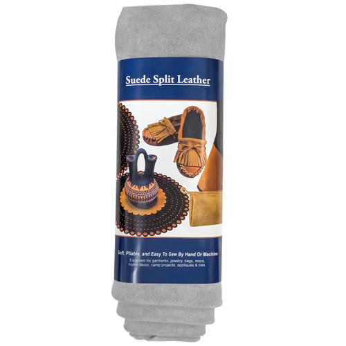 Realeather Crafts Suede Splits-Pewter - 5A00279D-1G9KT - 870192017748