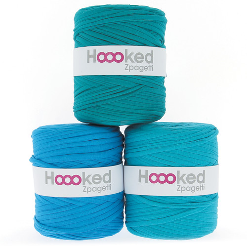 Hoooked Zpagetti Yarn- Turquoise aqua shades - ZP00-G1950 - 8718503945248