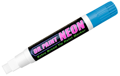 U-Mark Dr. Paint Neon Extra Broad Tip Paint Marker Carded-Blue 5A0026XC-1G9BW