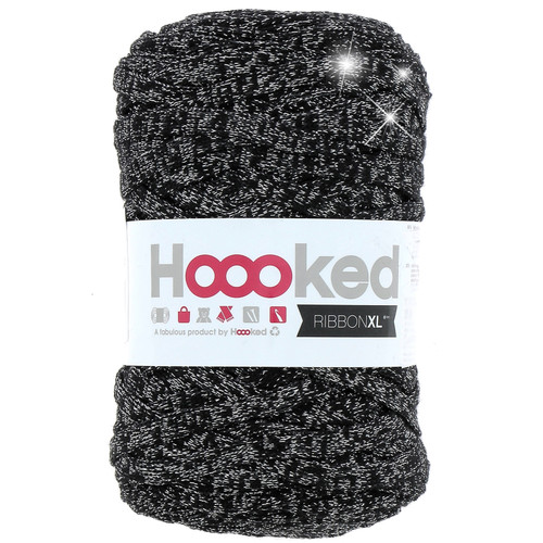 Hoooked Ribbon XL Lurex- Black Sparkle - 5A0026PT-1G94X - 8718503942698