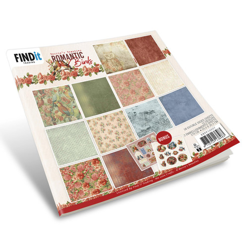 Find It Trading Berries Beauties Paper Pack 8"X8" 18/Pkg-Design, Romantic Birds - 5A00274V-1G9GQ - 8718715138483