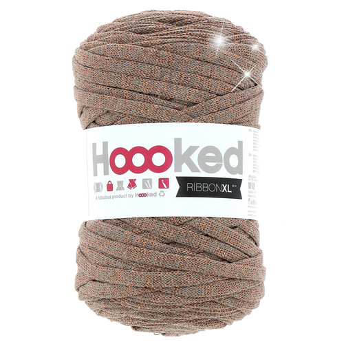 Hoooked Ribbon XL LurexCopper Wood 5A0026PT-1G95C - 8719874831079