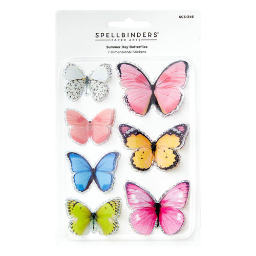 Spellbinders Timeless Stickers-Summer Day Butterflies 5A0026WR-1G9B9 - 810146543145