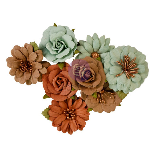 Prima Marketing Paper Flowers 8/Pkg-Rare Earth, Nature Academia 5A0026TG-1G980 - 655350671297