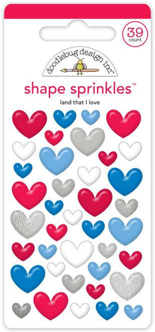 Doodlebug Sprinkles Adhesive Enamel Shapes-Land That I Love, Hometown USA 5A0026VW-1G994 - 842715085039