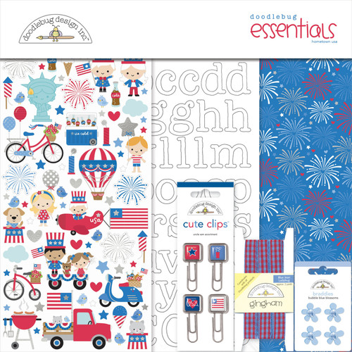 Doodlebug Essentials Page Kit 12"X12"-Hometown USA 5A0026VT-1G98D - 842715085473