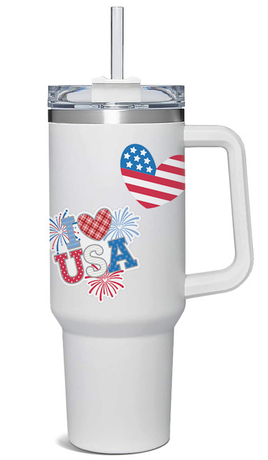 Doodlebug Water Bottle Sticker Doodles-Heart Of America, Hometown USA - 5A0026VP-1G99F