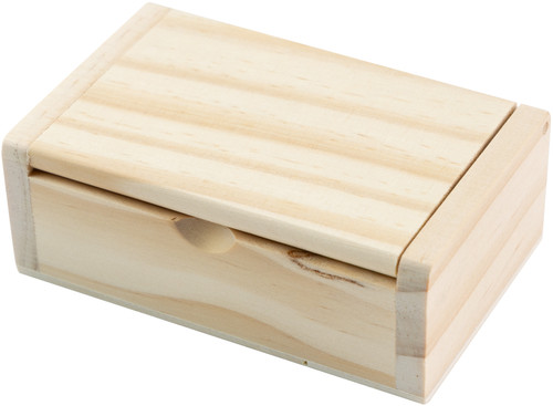 CousinDIY Unfinished Wood Box With Wood Hinge-Small 20324631 - 754246246318