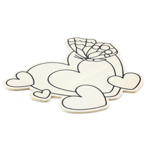 CousinDIY MDF Shape-Heart Butterfly - 33572480