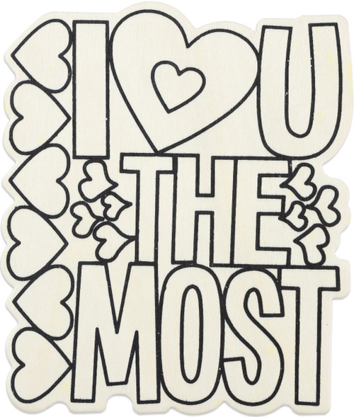 CousinDIY MDF Shape-I Heart You Most - 33573221 - 037015732213