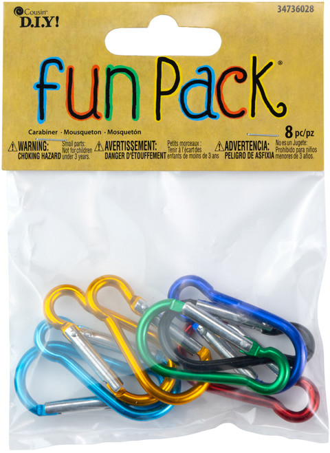 CousinDIY Carabiner 8/Pkg-Assorted - 34736028 - 016321197695