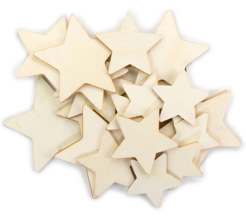 CousinDIY Unfinished Wood Stars 21/Pkg-Assorted - 40002332