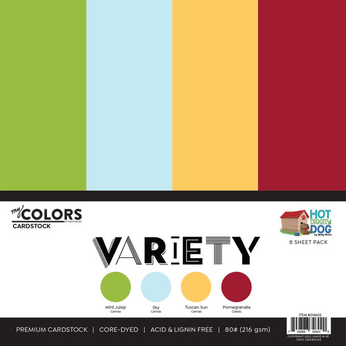 2 Pack PhotoPlay Cardstock Variety Pack 8/Pkg-Hot Diggity Dog 5A00257G-1G85T - 709388346020