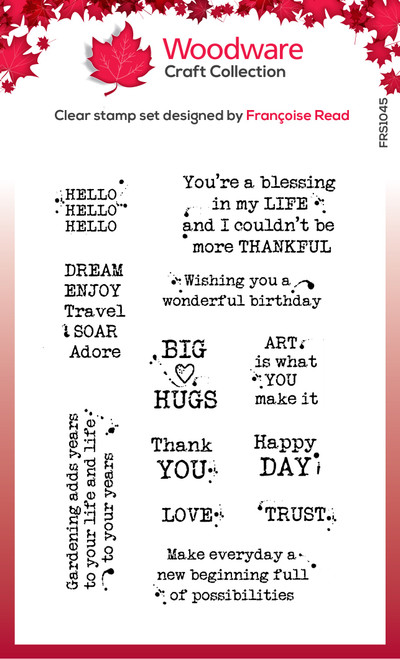 Woodware Clear Stamp 4"X6"-Singles Postage Stamp Greetings 5A0025KY-1G8DH - 5055305987681