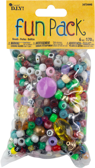 3 Pack Cousin Fun Pack Bead Mix 6oz-Multicolor 34734440 - 016321190238