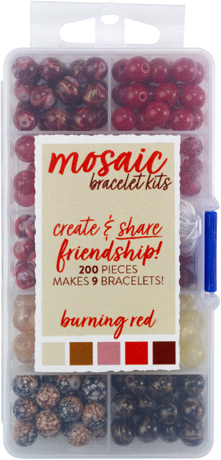 3 Pack CousinDIY Mosaic Bracelet Kit-Burning Red 69995677 - 191648160949