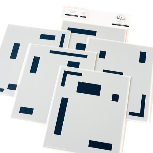 Pinkfresh Studio Stencils 4.25"X5.5" 5/Pkg-Modern Rug - 5A0026T1-1G97F - 736952885708
