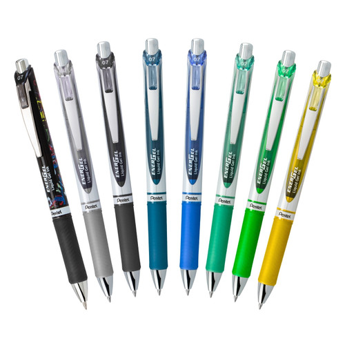 Pentel EnerGel RTX Retractable Liquid Gel Pens 0.7mm 8/Pkg-Scholar Expressions 5A00279F-1G9KB