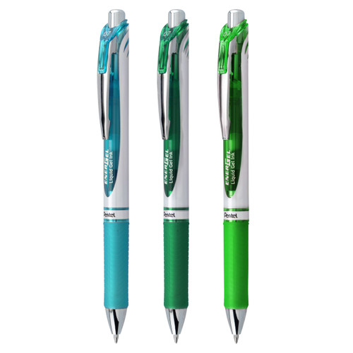 Pentel EnerGel RTX Retractable Liquid Gel Pens 0.7mm 3/Pkg-Chill Expressions - 5A00279J-1G9KQ