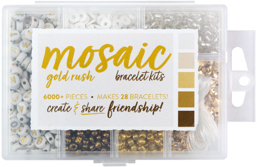 3 Pack CousinDIY Mosaic Bracelet Kit-Gold Rush 69995668 - 191648160857