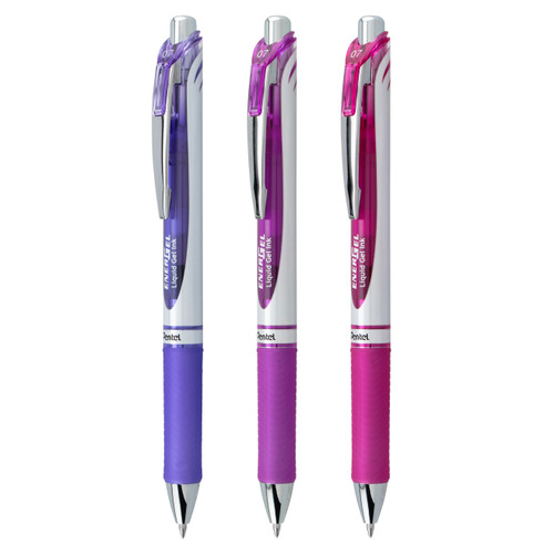 Pentel EnerGel RTX Retractable Liquid Gel Pens 0.7mm 3/Pkg-Passion Expressions - 5A00279J-1G9KS Pentel EnerGel RTX Retractable Liquid Gel Pens 0.7mm 3/Pkg-Passion Expressions - 5A00279J-1G9KS