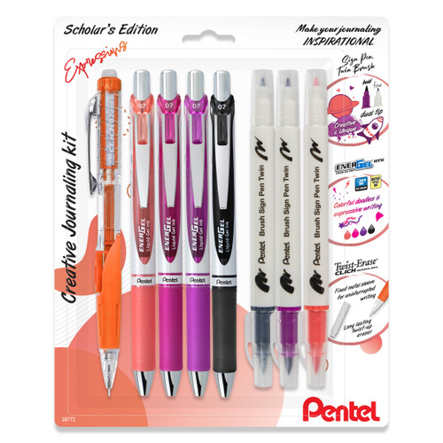 Pentel EnerGel RTX Retractable Liquid Gel Pen Kit-Journaling Expressions 5A00279H-1G9L5 - 072512287729