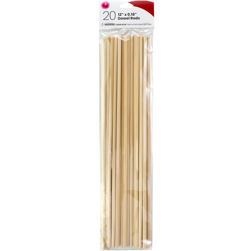 3 Pack - CousinDIY Dowel Rod 3/16"X12" 20/Pkg-Natural - 40002647 - 191648139570