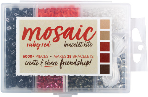 CousinDIY Mosaic Bracelet Kit-Ruby Red 69995672 - 191648160895