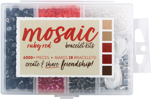 CousinDIY Mosaic Bracelet Kit-Ruby Red - 69995672 - 191648160895